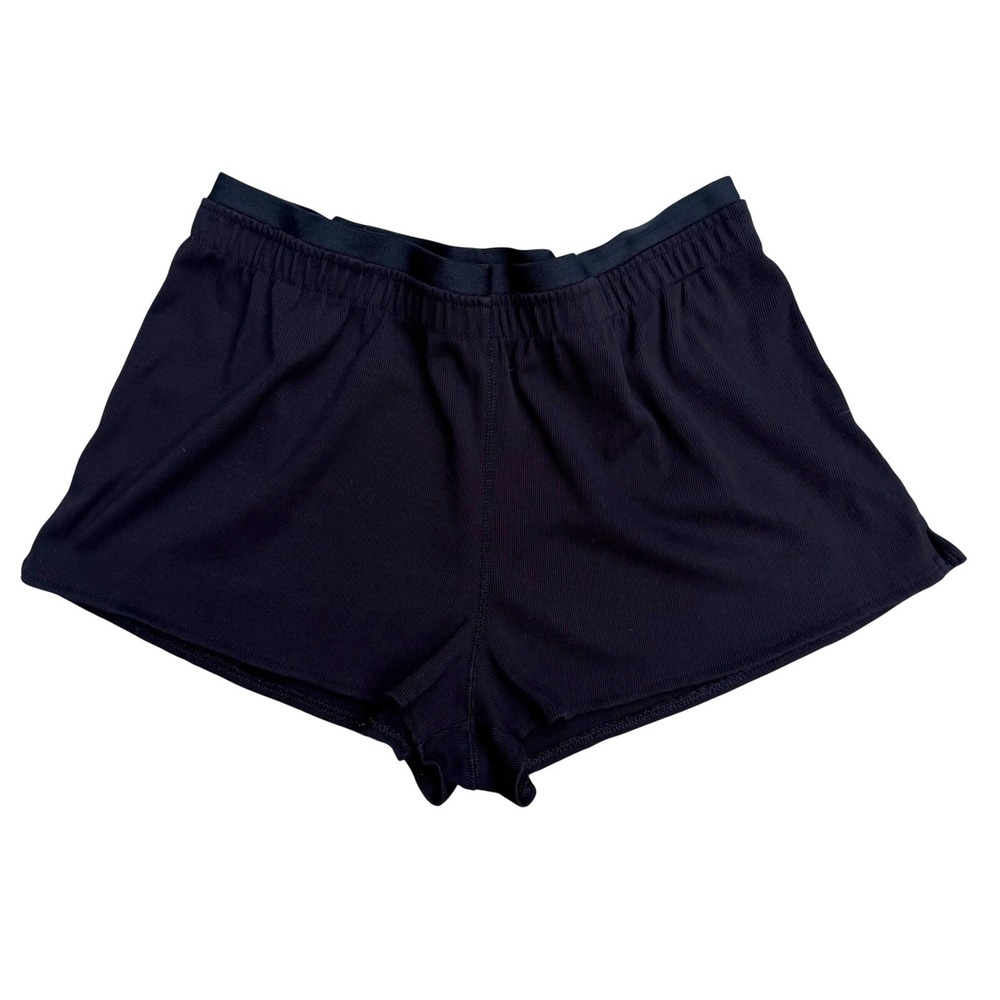Community Aritzia Ribbed Lounge Shorts Black Minimalist Clean Girl Basics Large